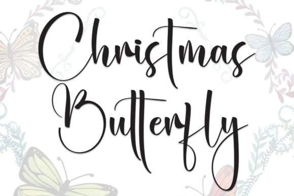 Christmas Butterfly: A Handwritten Typeface for Creative Makers