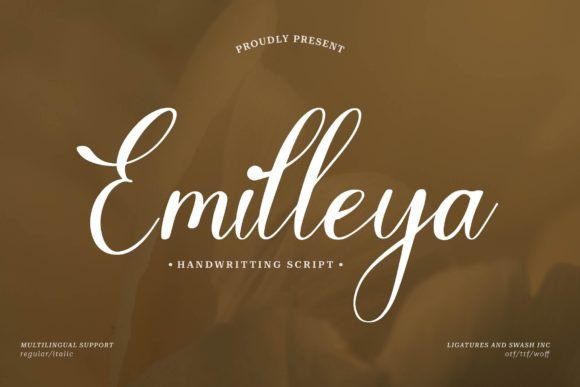 Emilleya Typeface: A Graceful Script for Campaign Design
