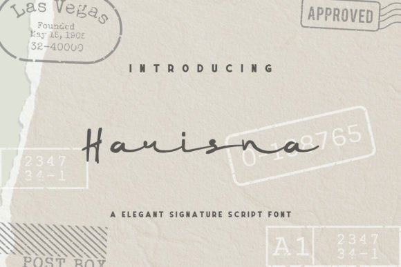 Harisna Font: A Signature Script for Editorial Elegance