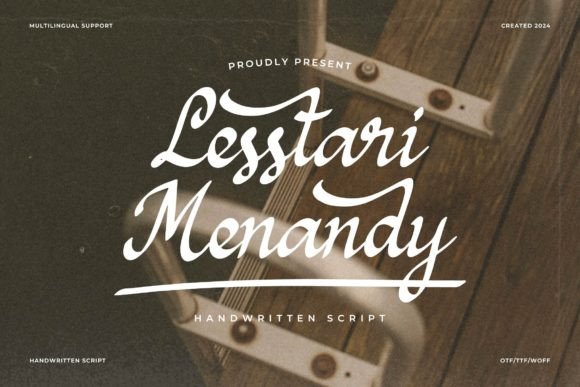 Lesstari Menandy: A Script Font for Editorial Elegance