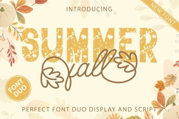 Summer Fall Duo: A Typography Gem for Seasonal Campaigns