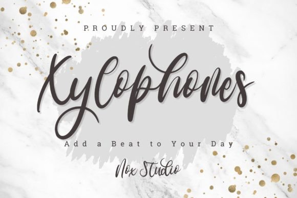 Xylophones Font: A Romantic Handwritten Typeface for Craft Creations